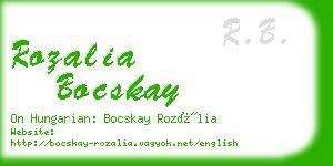 rozalia bocskay business card